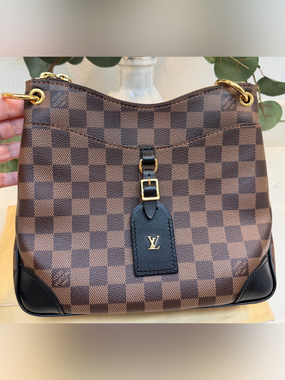 Lous Vuitton Odeon PM in Damier Ebene with Black Trim - Picture 2 of 16